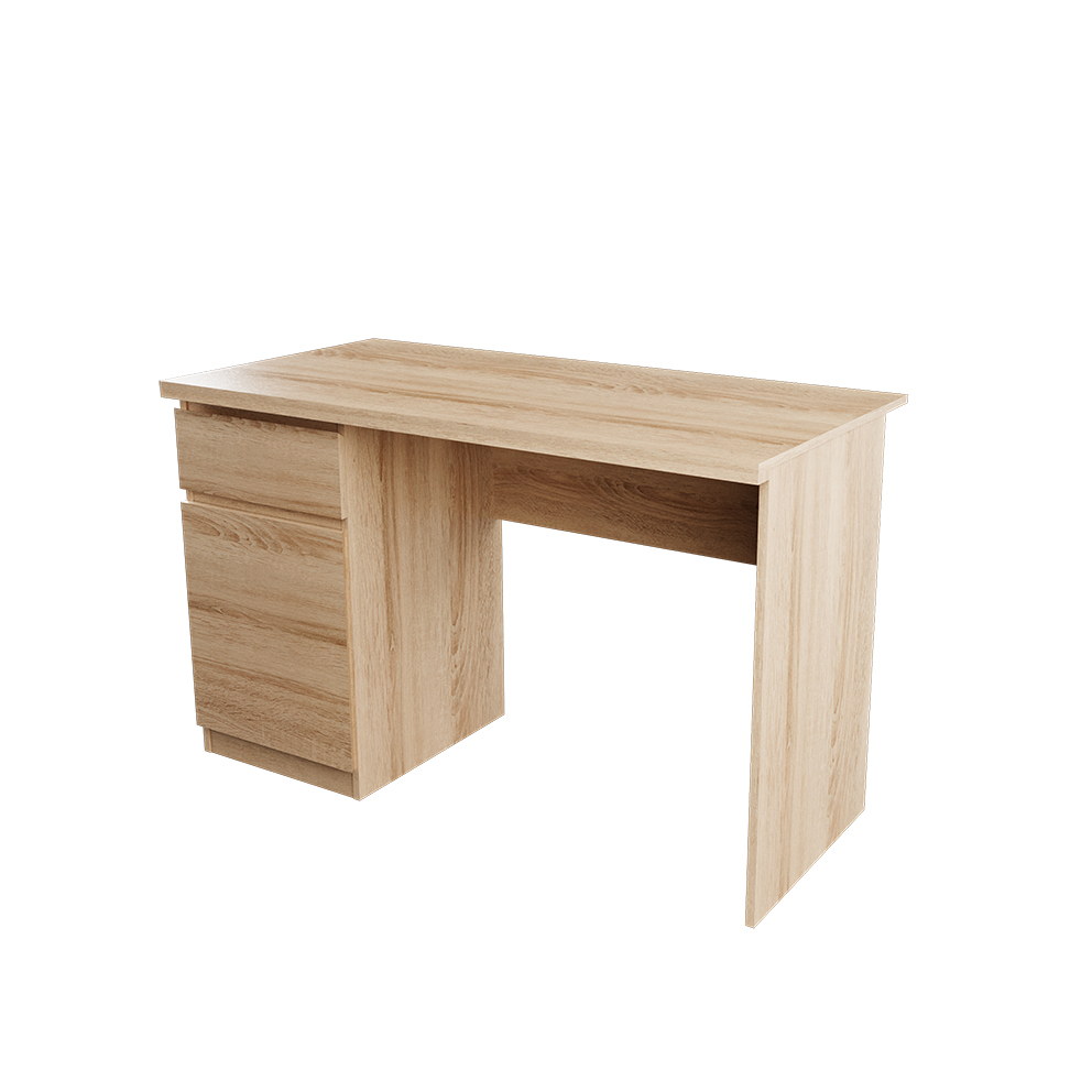 Стол письменный " Твист" однотумбовый Дуб Сонома (левый)