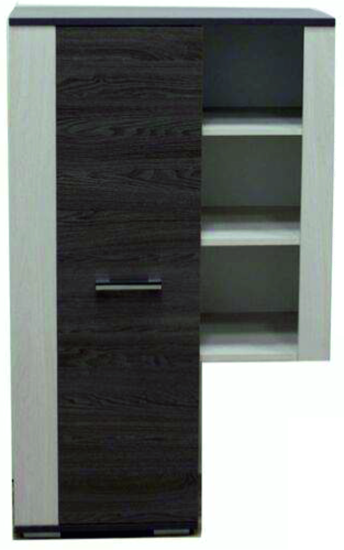 Стенка "FIT" Модуль-1 Шкаф с открыт. полками Анкор белый