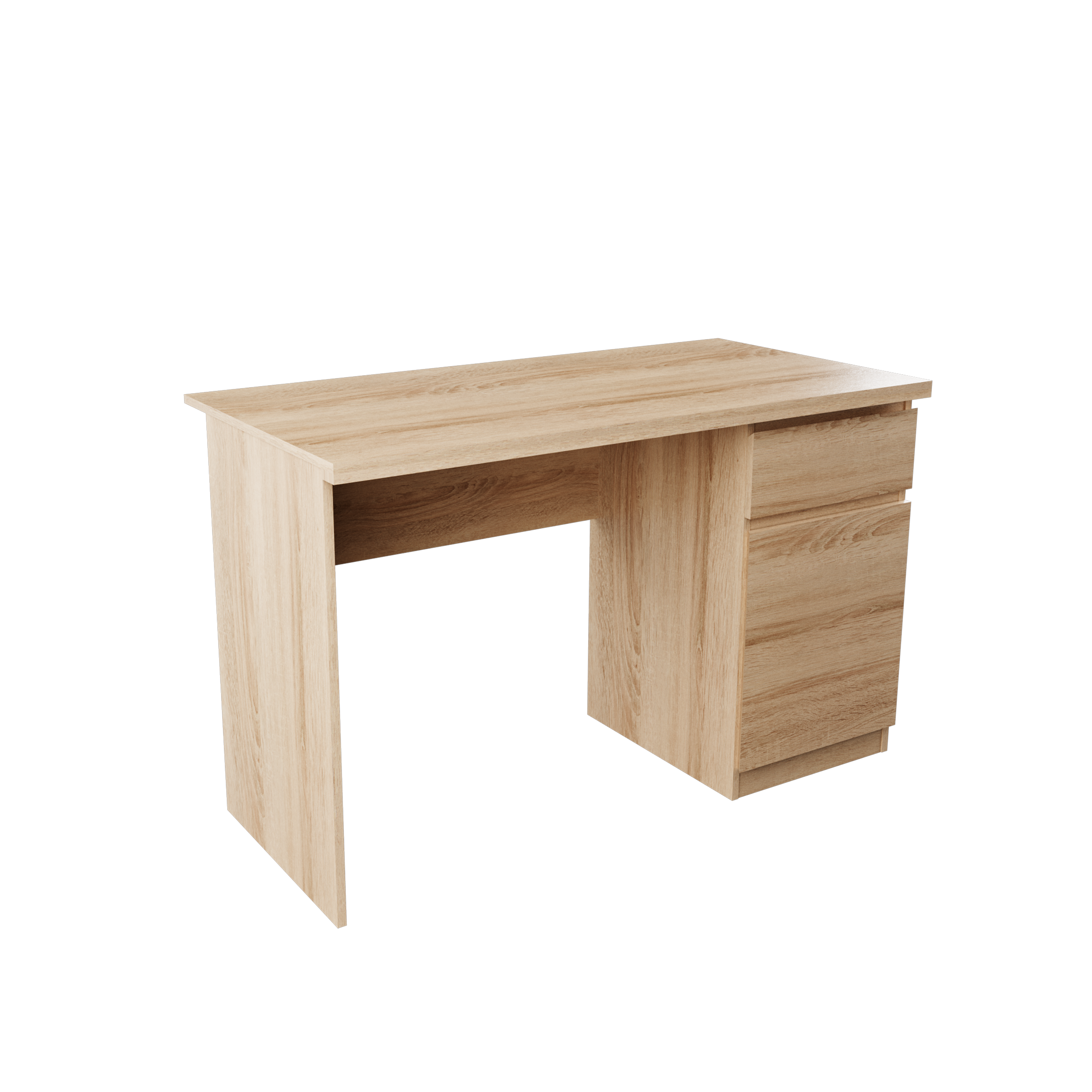 Стол письменный " Твист" однотумбовый Дуб Сонома (правый)