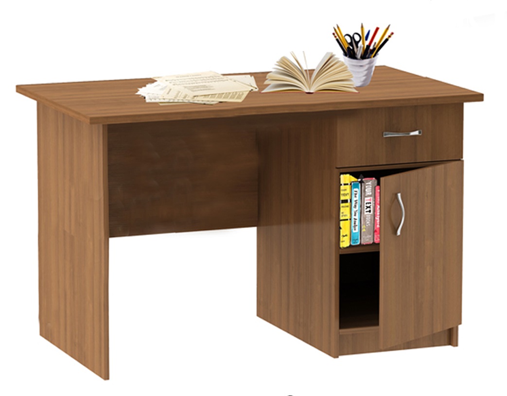 Стол письменный однотумбовый венге/правый