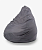 Кресло-Мешок "Груша" Real (120*80) съемный чехол (серый) НЕЙЛОН
